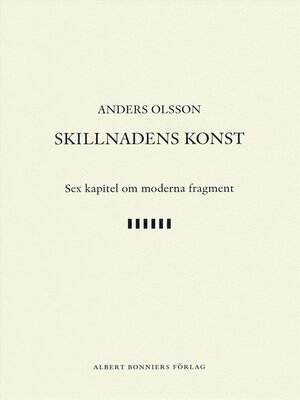 cover image of Skillnadens konst